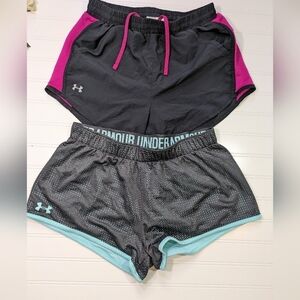 2 pair XS Under Armour Running Shorts